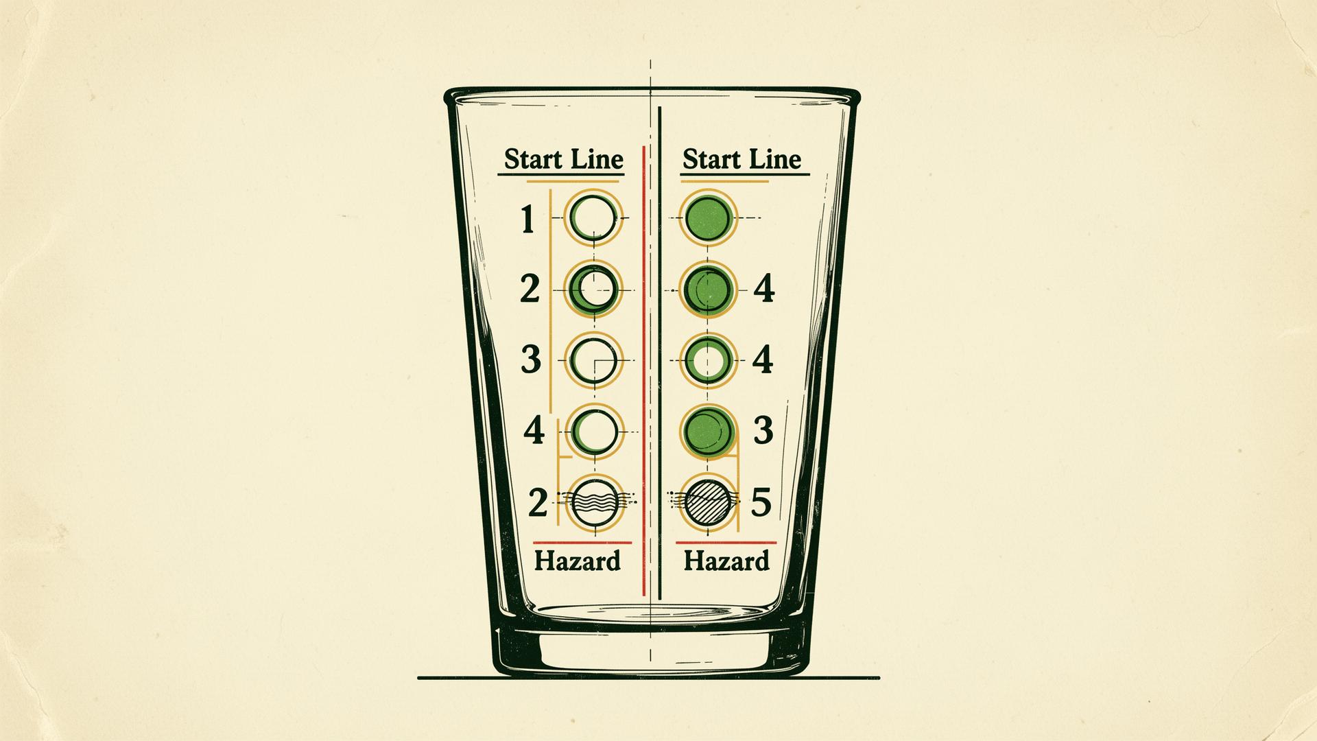 Vintage golf course illustration